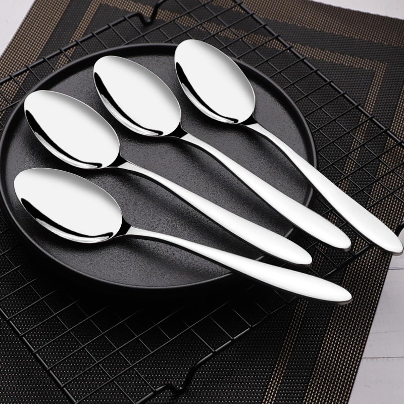 Ramddy Stainless Steel Dessert Spoon, 7.25 Inch, 12 Pieces Small Spoons Set - Image 2